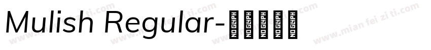 Mulish Regular字体转换
